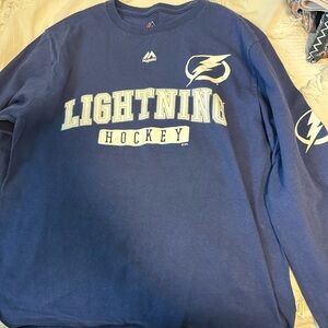 Majestic brand. Tampa Bay Lightning long sleeve tshirt. Men’s size small.